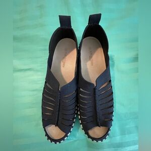 Ilse Jacobsen navy blue Sandals with Cutout Design